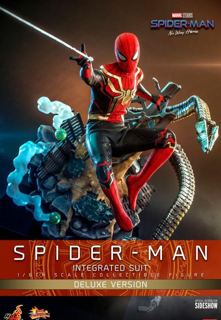 Movies / Tv / Sports * | Hot Toys Movie Masterpiece 1/6 Scale Figure Spider-Man (Integrated Suit) Deluxe Version Spider-Man: No Way Home Pre-Orders