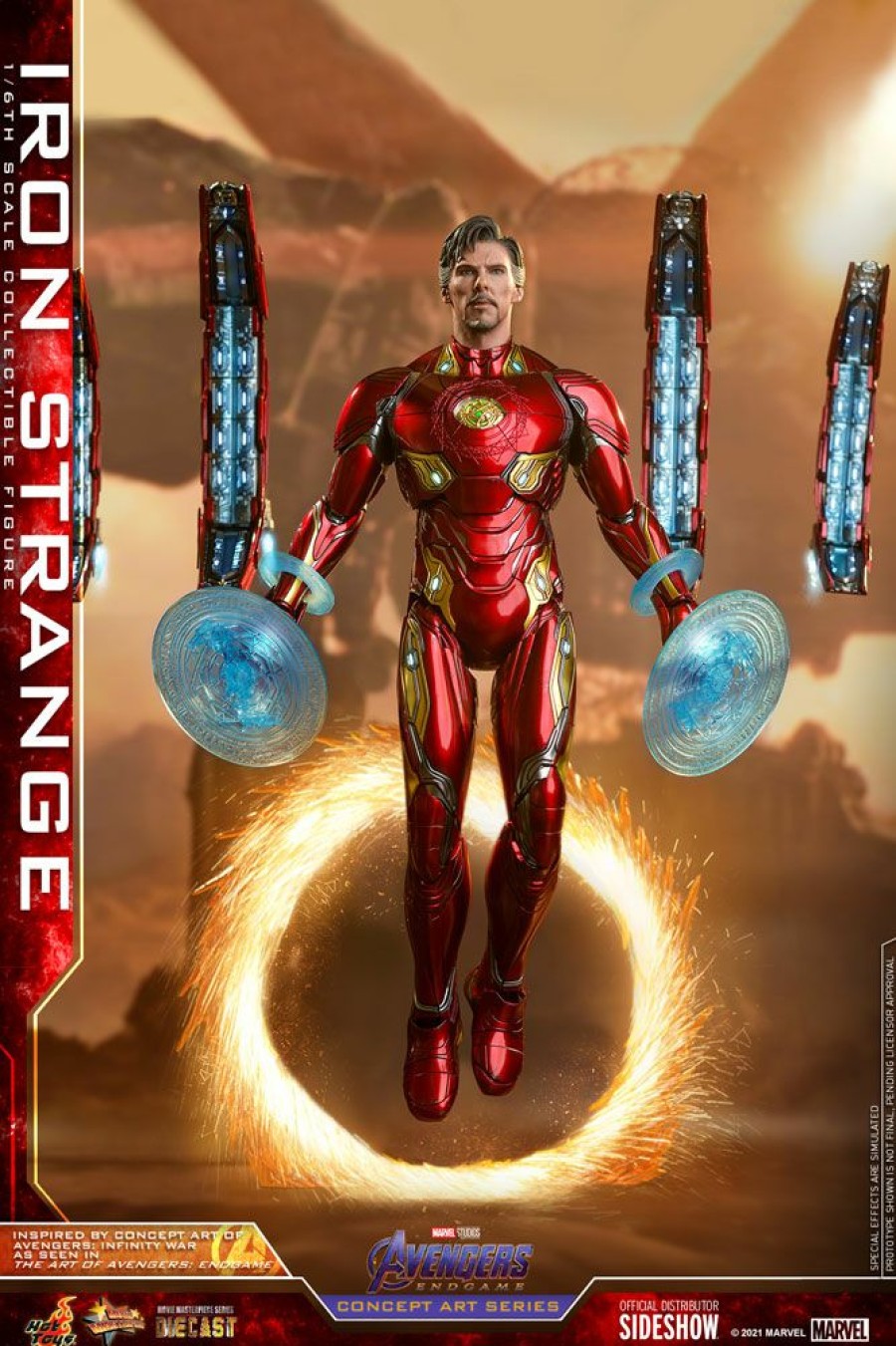 Movies / Tv / Sports * | Pre-Orders Hot Toys Movie Masterpiece Series 1/6 Scale Iron Strange (Avengers: Endgame)