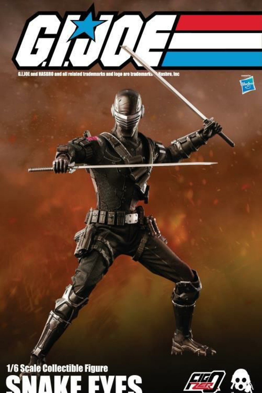 Movies / Tv / Sports * | Threezero X Hasbro G.I. Joe 1/6 Scale Collectible Figure Snake Eyes