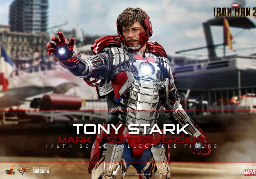 Movies / Tv / Sports * | Pre-Orders Hot Toys Sixth Scale Figure Tony Stark (Mark V Suit Up Version) Standard Ed. (Iron Man 2)