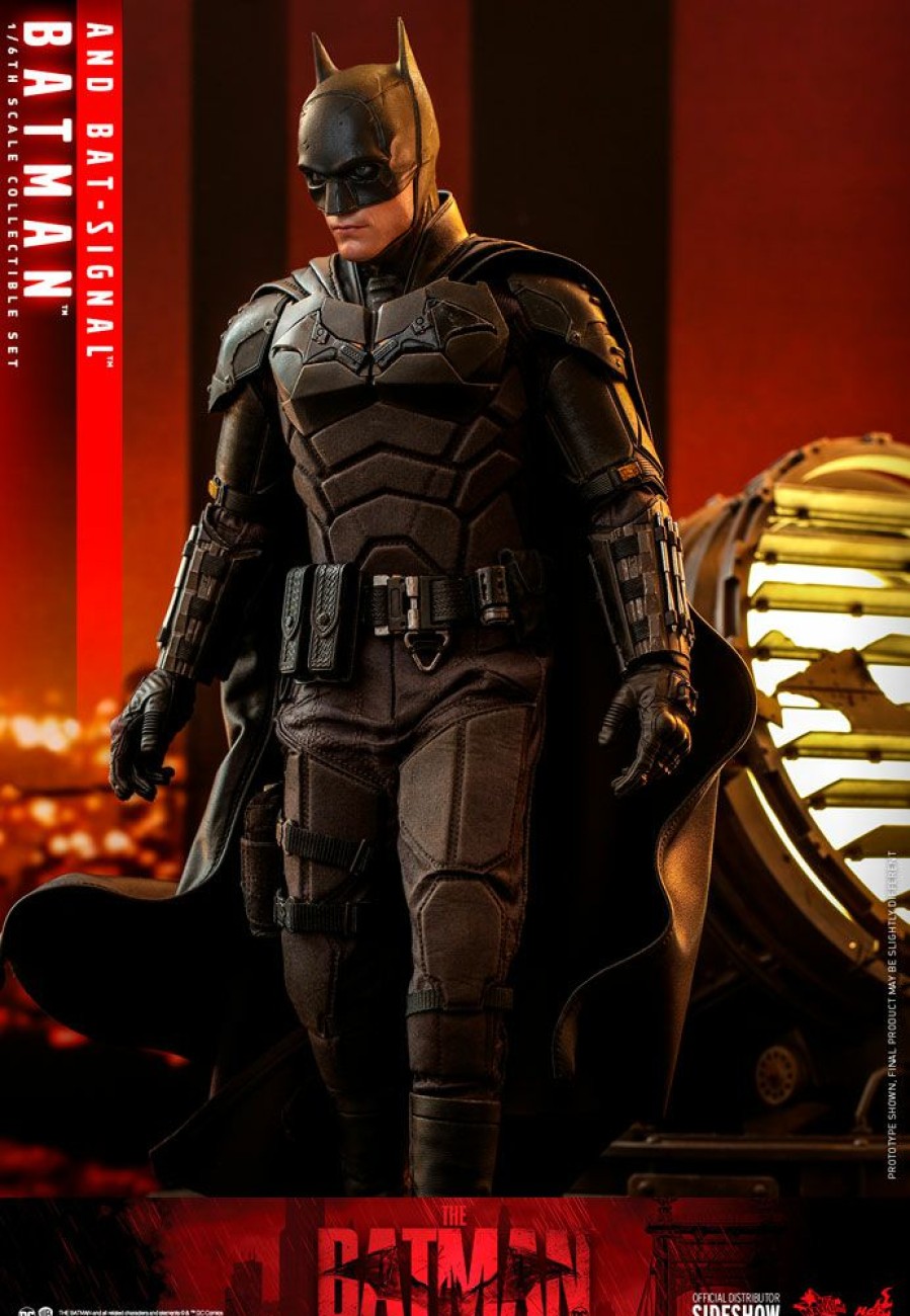 1/6 Scale * | Pre-Orders Hot Toys Movie Masterpiece 1/6 Scale Figure The Batman Batman & Bat Signal