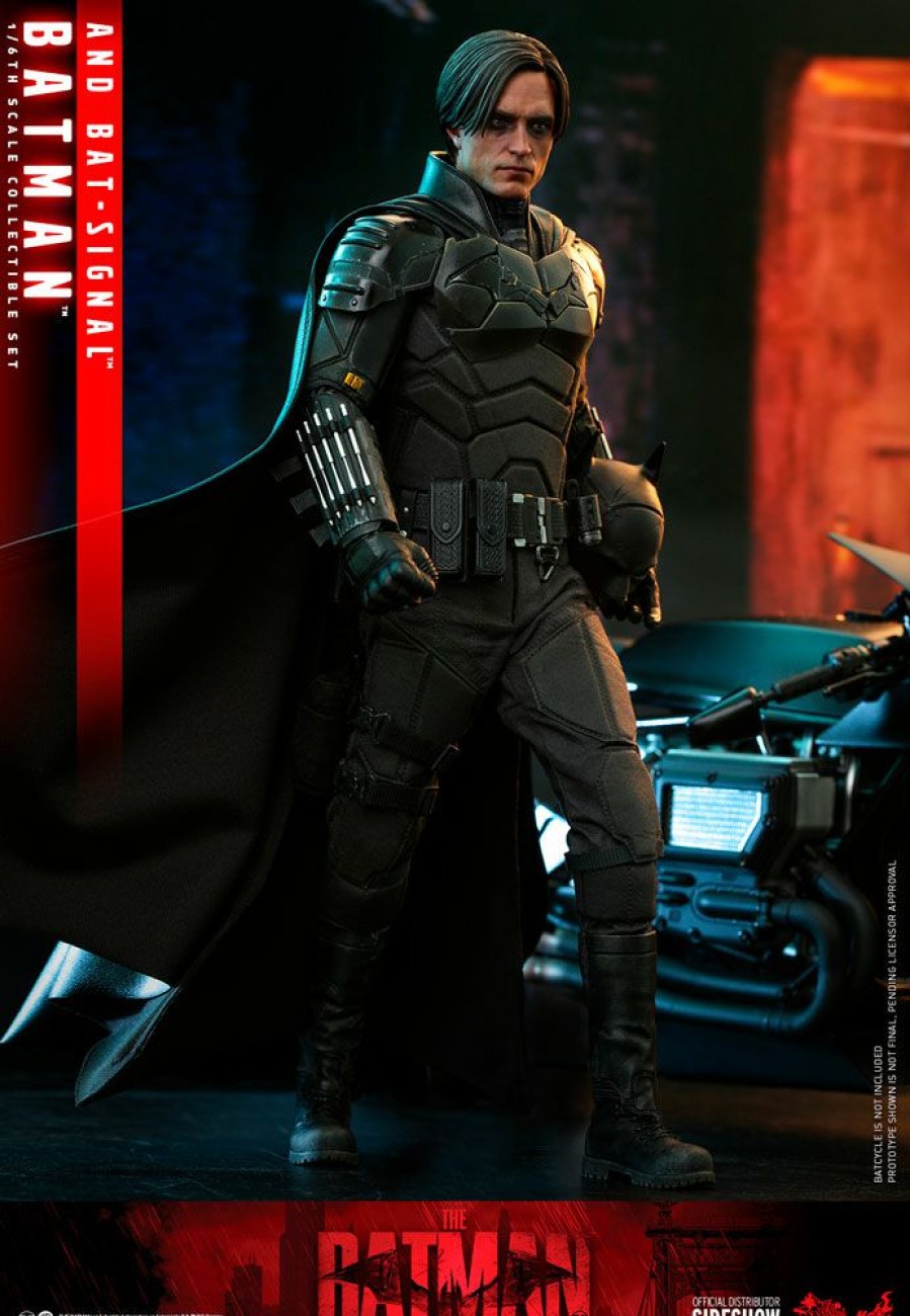 1/6 Scale * | Pre-Orders Hot Toys Movie Masterpiece 1/6 Scale Figure The Batman Batman & Bat Signal