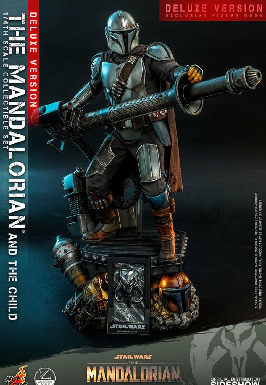 Movies / Tv / Sports * | New Arrivals Hot Toys The Mandalorian And The Child / Grogu (Deluxe Version) 1/4 Scale