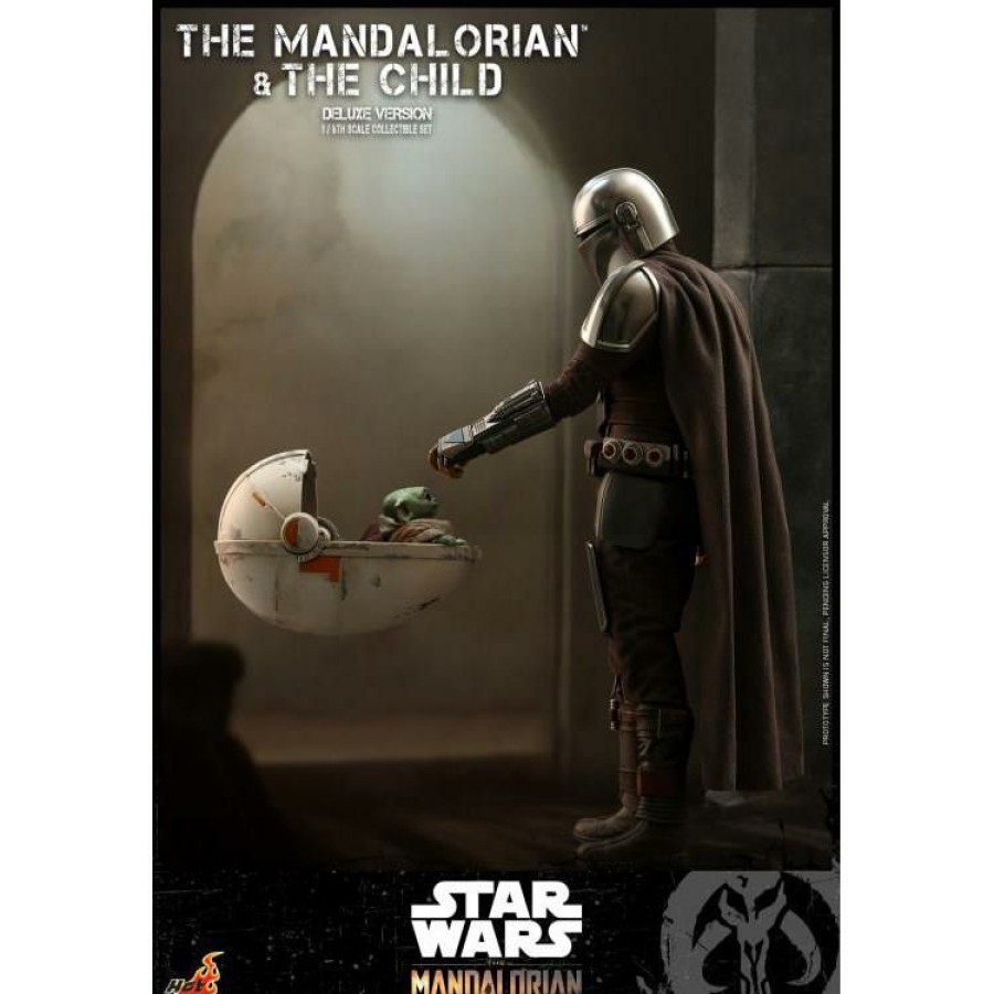 Movies / Tv / Sports * | Star Wars Hot Toys The Mandalorian & The Child (Deluxe Ver.) 1/6 Scale Collectible Figure