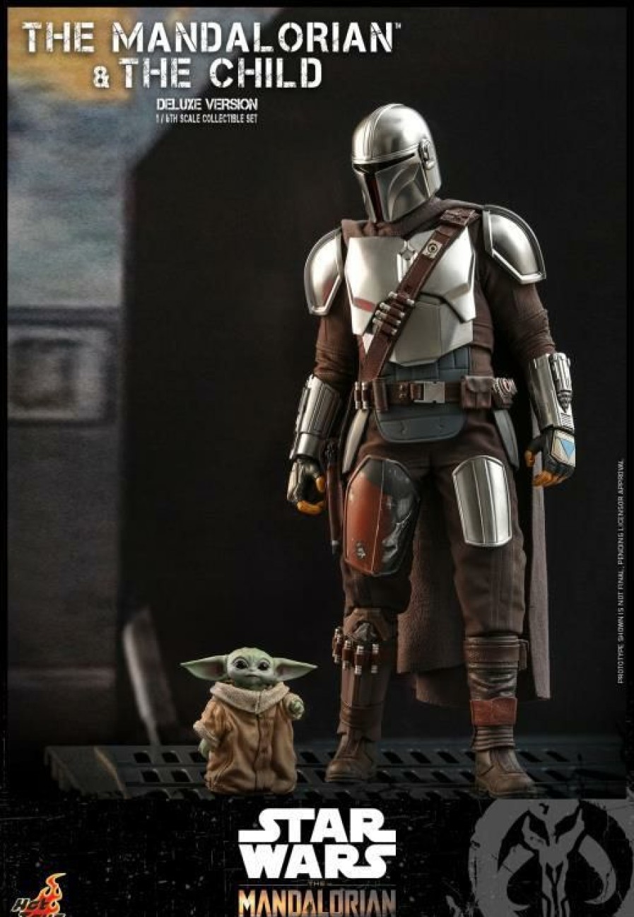 Movies / Tv / Sports * | Star Wars Hot Toys The Mandalorian & The Child (Deluxe Ver.) 1/6 Scale Collectible Figure