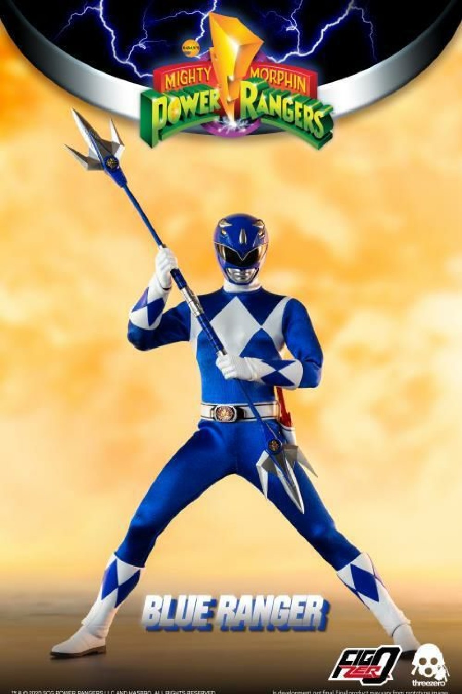 Movies / Tv / Sports * | Threezero 1/6 Scale Figure Mighty Morphin Power Rangers Blue Ranger