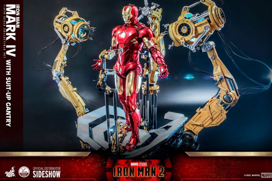 1/6 Scale * | Pre-Orders Hot Toys Quarter Scale Series Diecast Iron Man Mark Iv With Suit-Up Gantry (Deluxe)