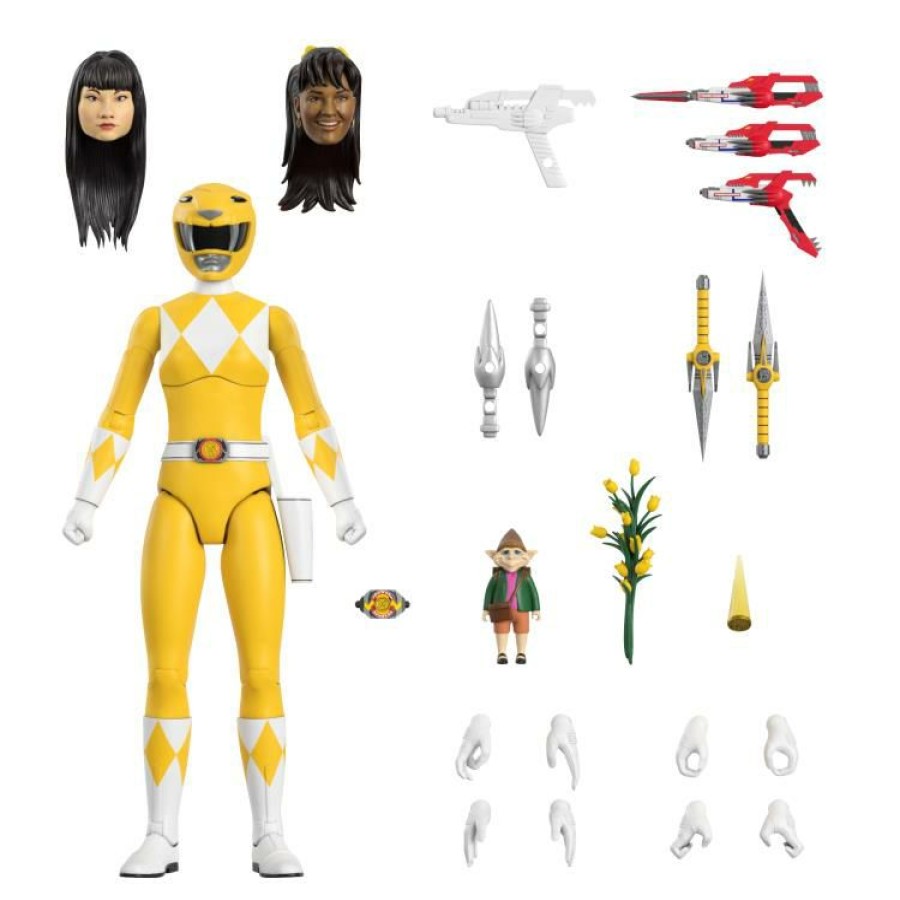 Movies / Tv / Sports * | Super 7 Pre-Orders Mighty Morphin Power Rangers Ultimates Yellow Ranger