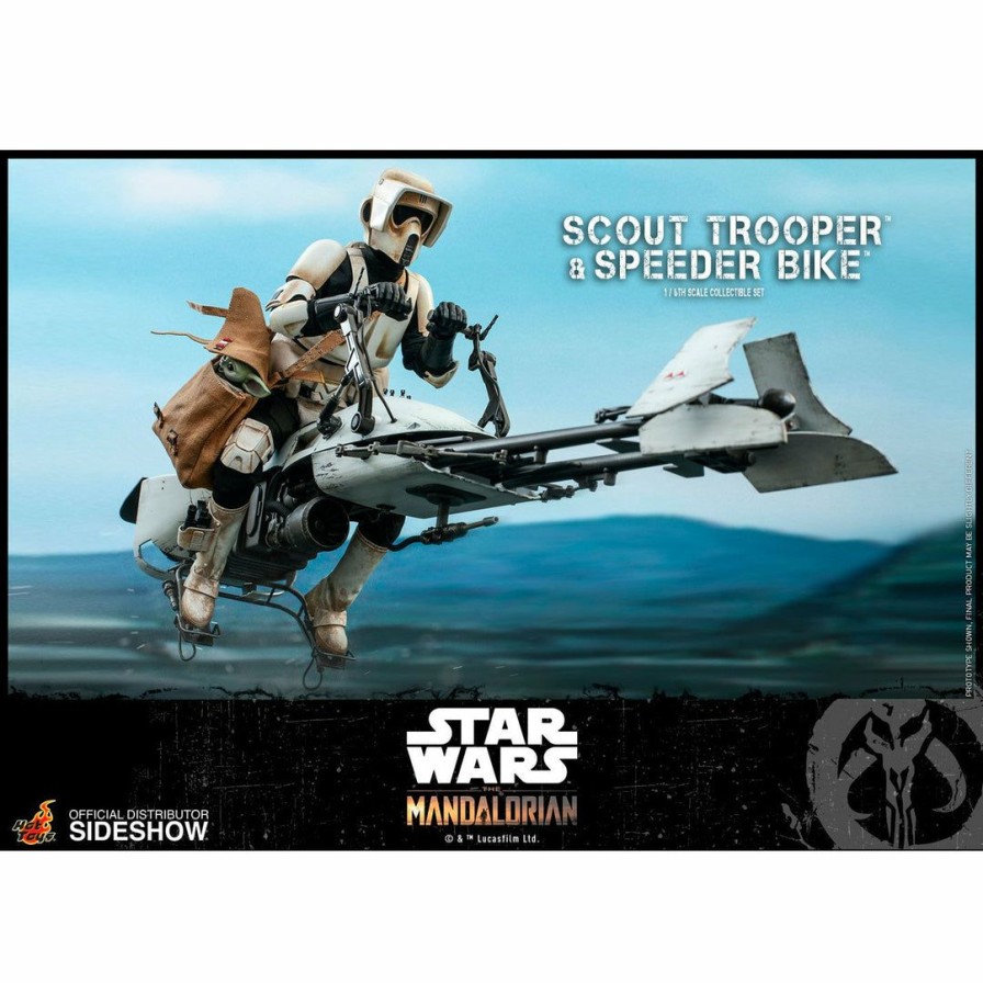 Movies / Tv / Sports * | Hot Toys The Mandalorian Scout Trooper And Speeder Bike Movies / Tv / Sports