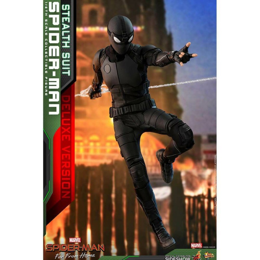 Movies / Tv / Sports * | Hot Toys Movie Masterpiece 1/6 Scale Figure Spider-Man (Stealth Suit) Deluxe Version