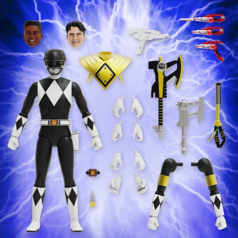 Movies / Tv / Sports * | Super 7 Mighty Morphin Power Rangers Ultimates Black Ranger Pre-Orders