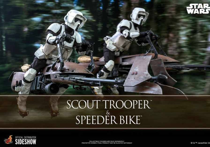 Movies / Tv / Sports * | Hot Toys Movie Masterpiece 1/6 Scale Scout Trooper And Speeder Bike (Episode Vi: Return Of The Jedi)