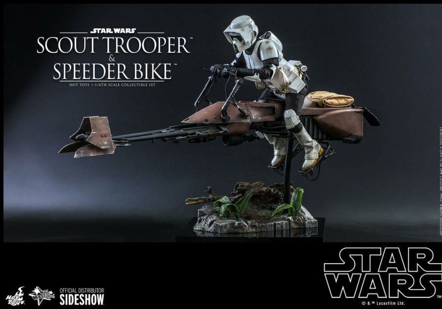 Movies / Tv / Sports * | Hot Toys Movie Masterpiece 1/6 Scale Scout Trooper And Speeder Bike (Episode Vi: Return Of The Jedi)